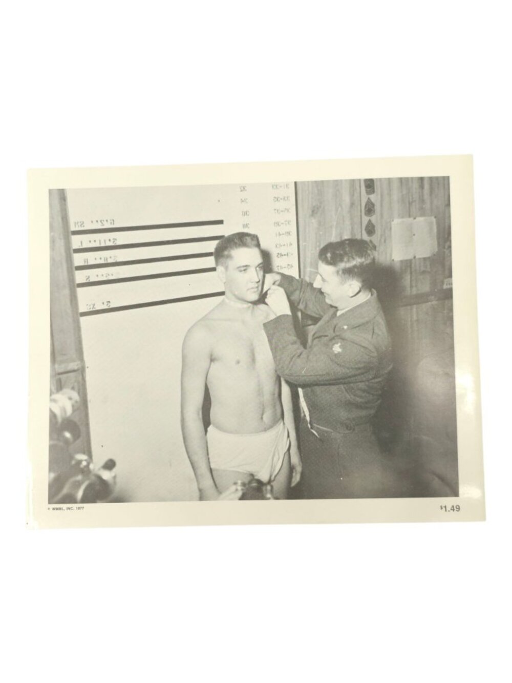 Elvis Presley 8x10 Photo Pre-Induction Physical U.S. Army Fort Chaffee Arkansas